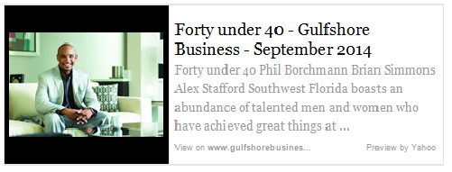 Forty under 40 - Gulfshore Business - September 2014